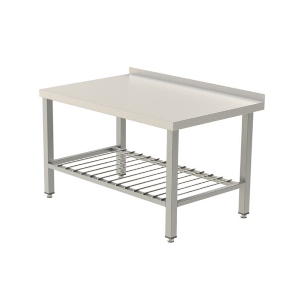 Grillbänk med gallerhylla