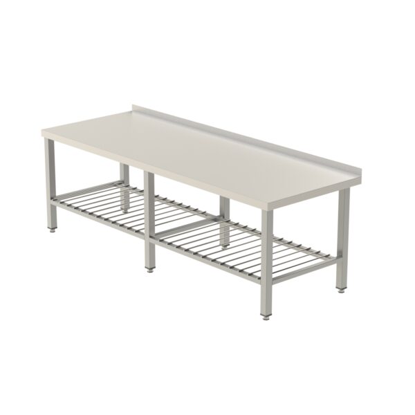 Grillbänk med gallerhylla