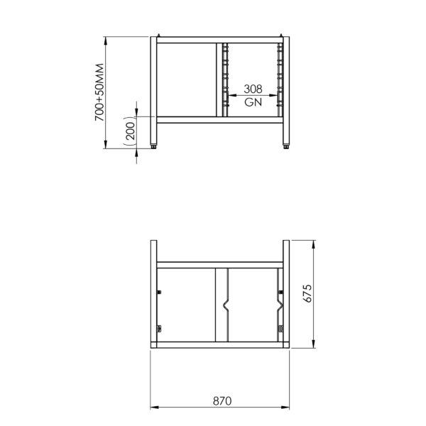Stativ till Rational iCombi 10 GN 1/1
