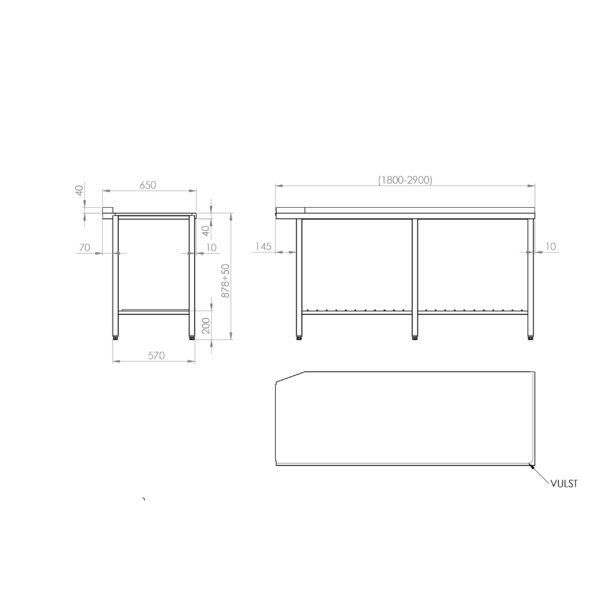 IMB100H-4-0_KUND Utmatningsbänk höger, botten plåthylla